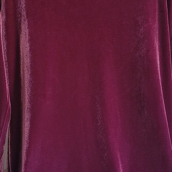 Land's End purple velvet long sleeve drape neck top women's small size 6 - 8 - Picture 16 of 16